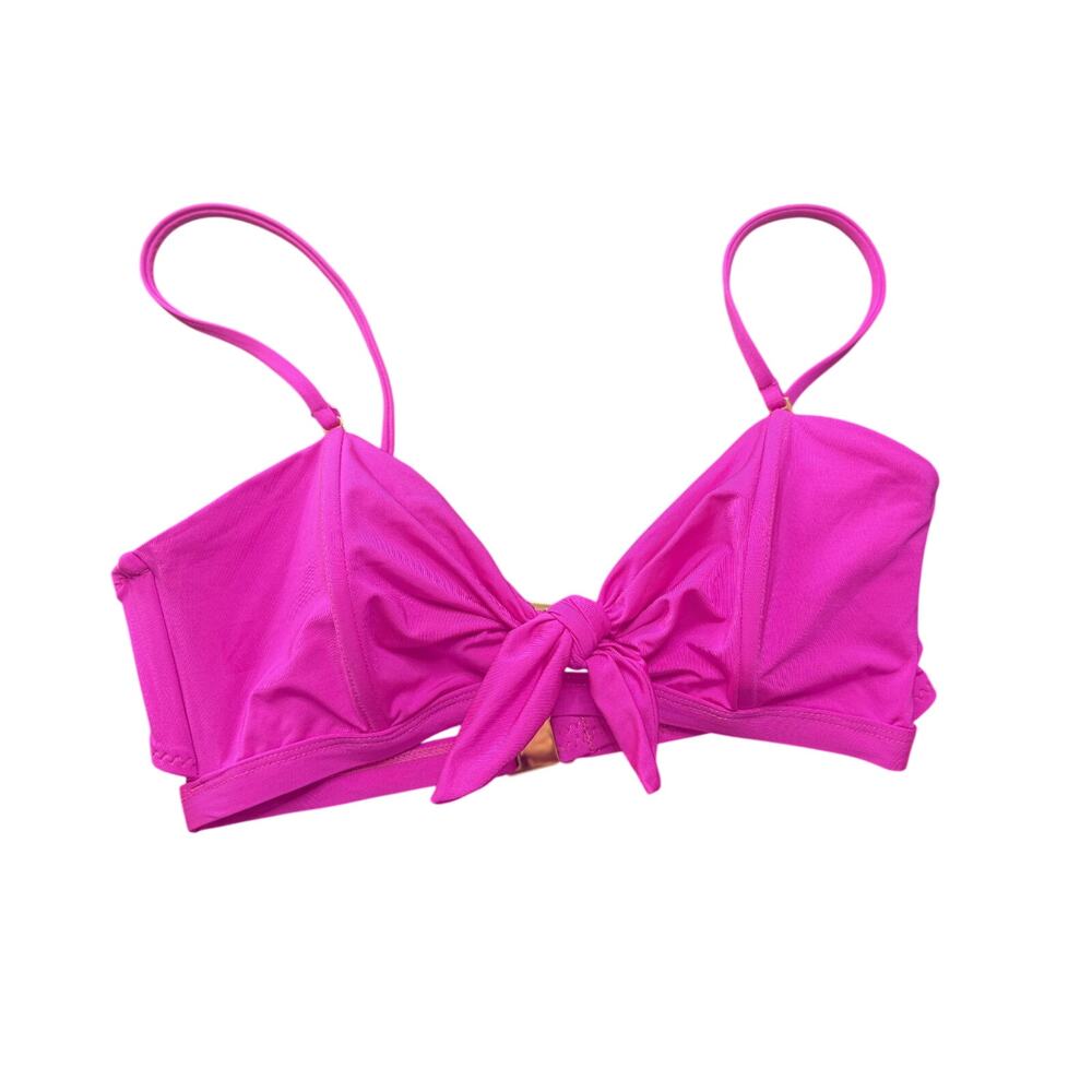 Trina Turk Women's Size 10 Hot Pink Bikini Bra Top With Boning